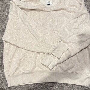 American Eagle Cozy Women's Crewneck Sweater in Light Beige by